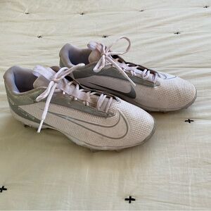 Nike Vapor Edge Shark 2 Baseball Cleats White Silver Men's Size 8